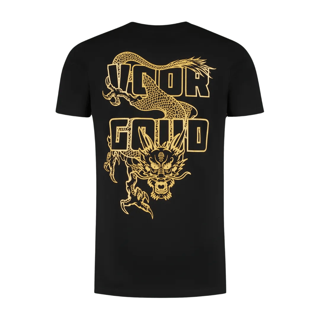Golden Dragon T-shirt - Zwart