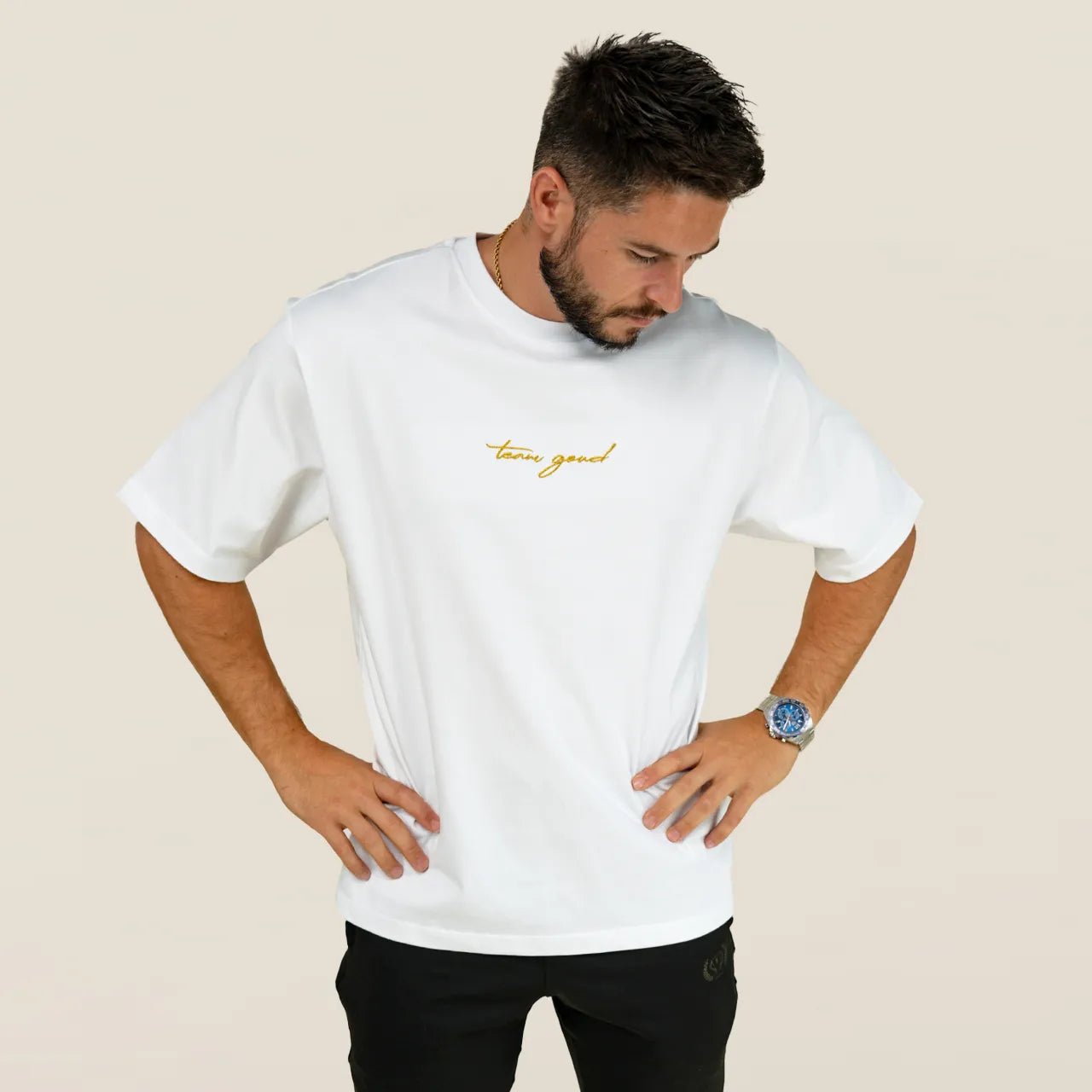 Team Goud Oversized T-shirt - Wit