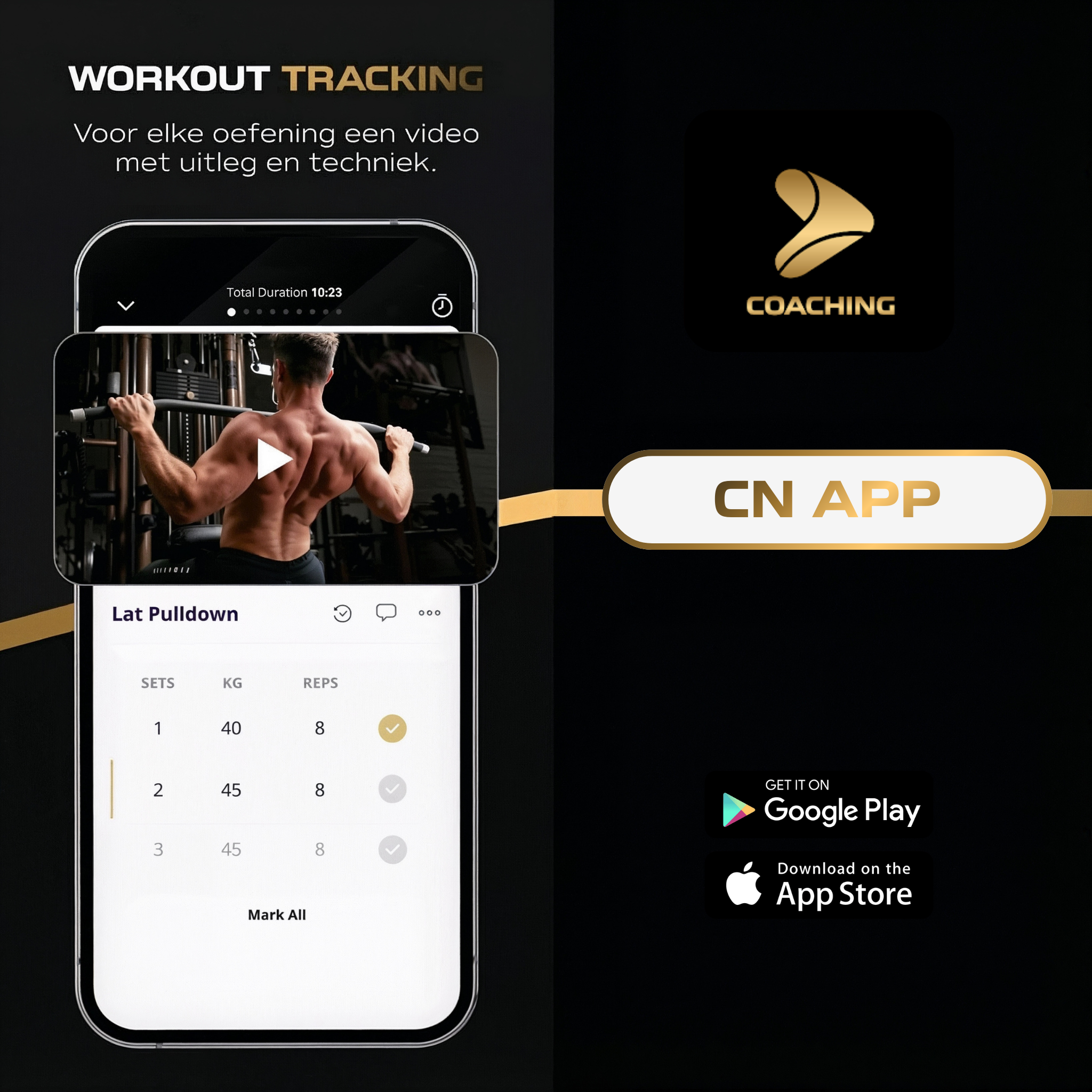 CN-App: Trainingsplan + Ernährungsplan