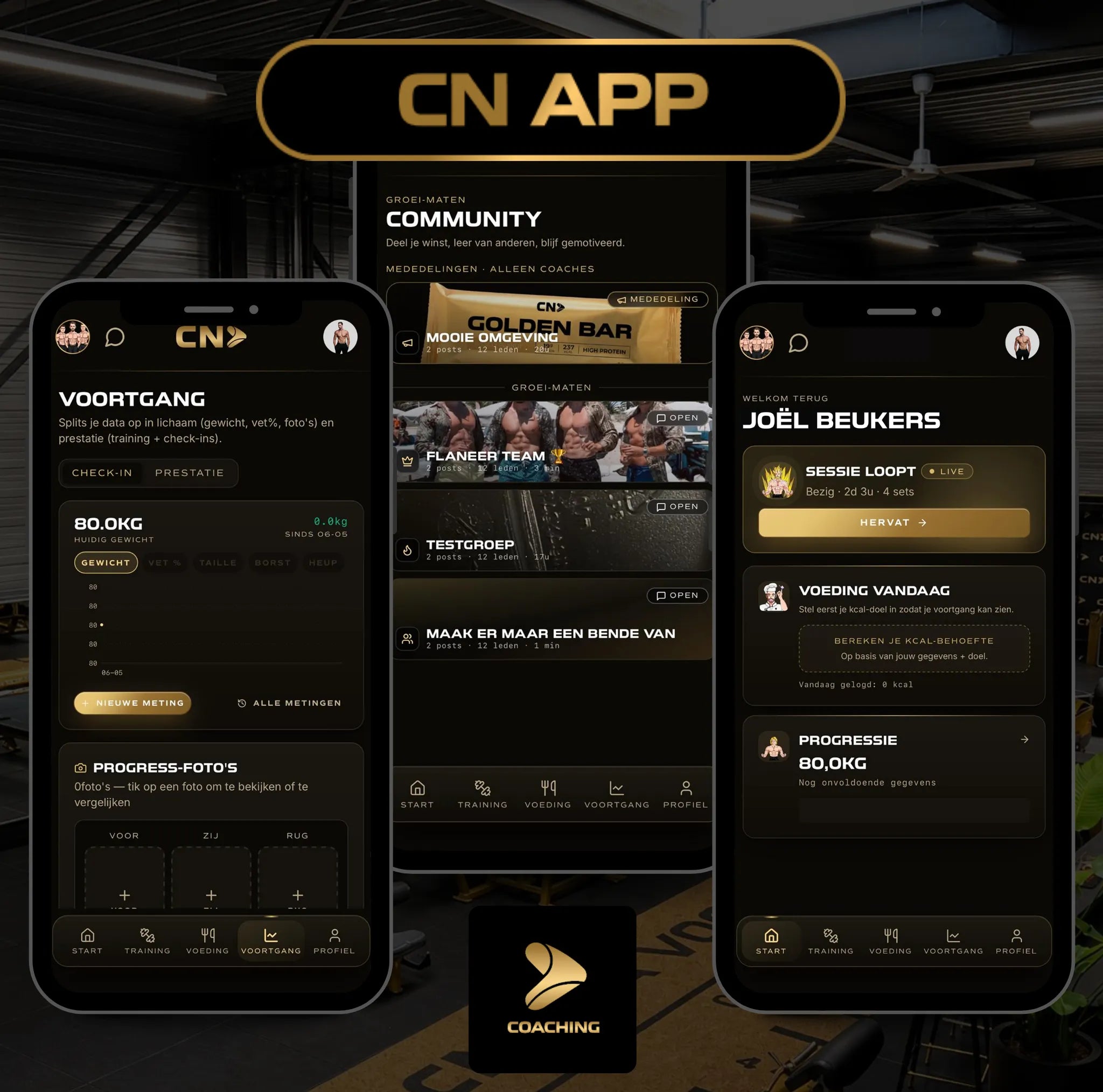 CN-App: Trainingsplan + Ernährungsplan