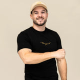 T-shirt fitted Team Goud - Wit/Zwart
