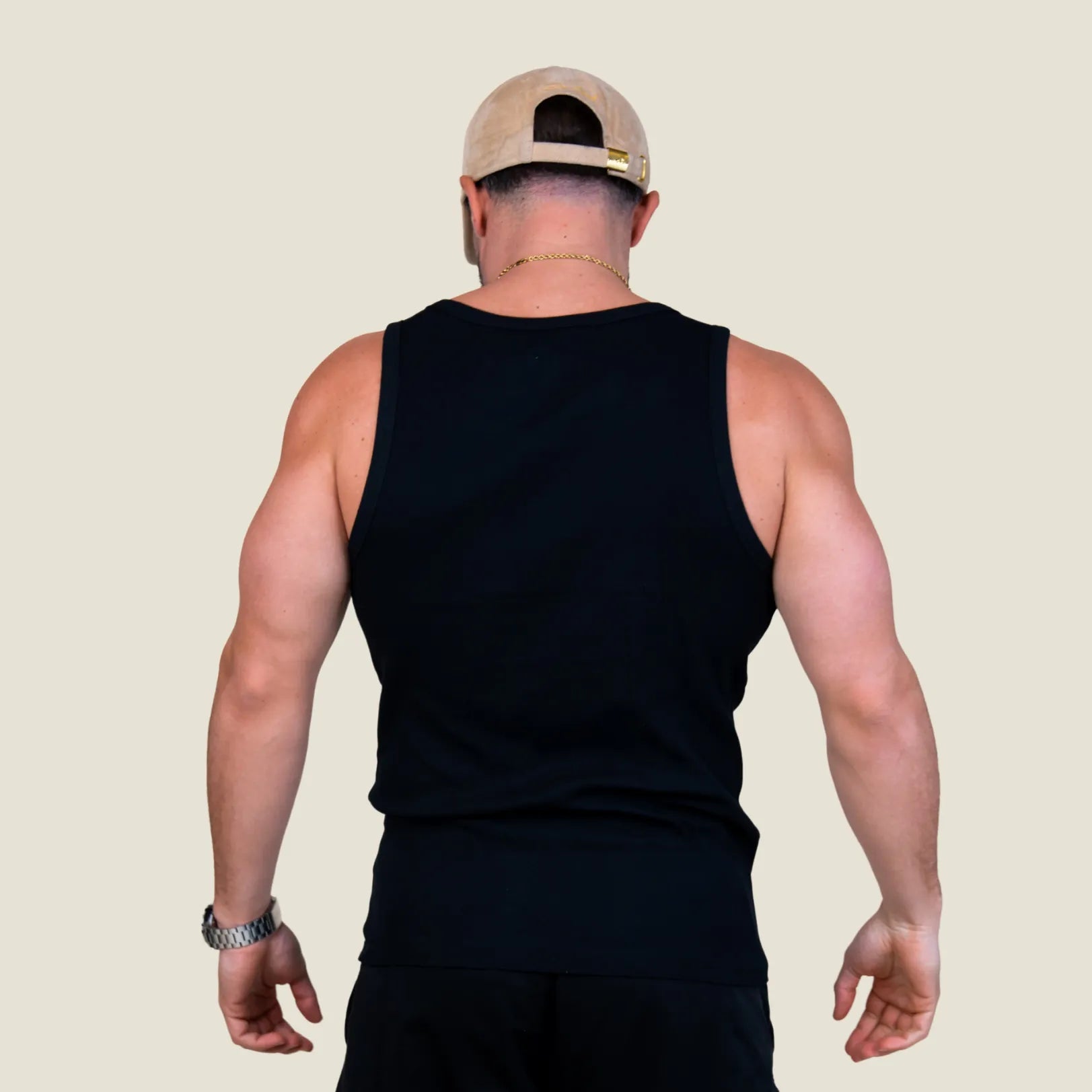Ribbed Tanktop - Zwart