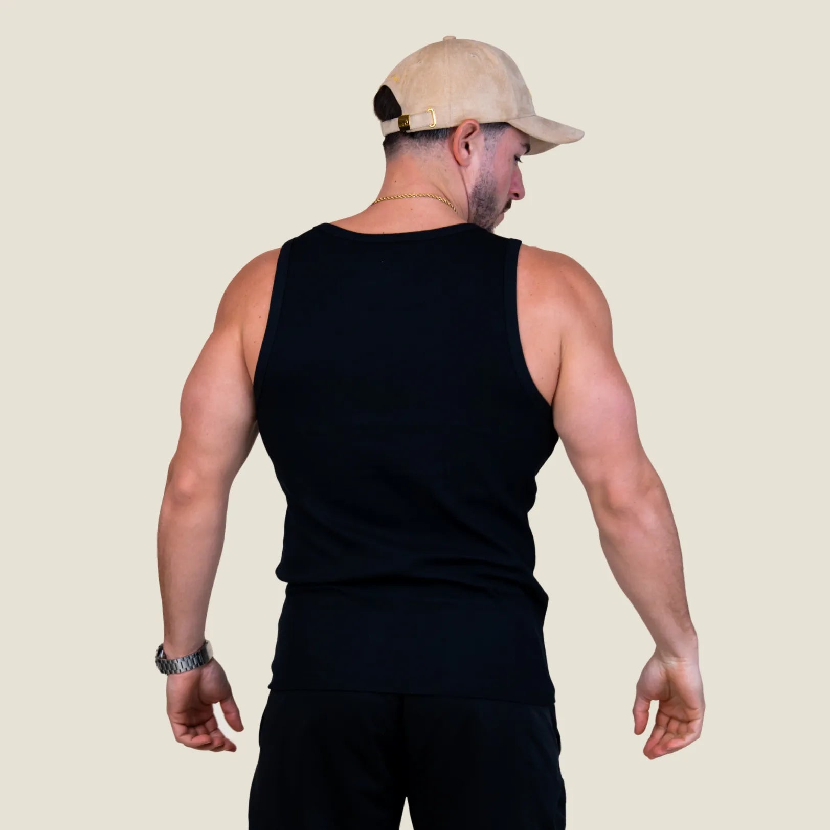 Ribbed Tanktop - Zwart