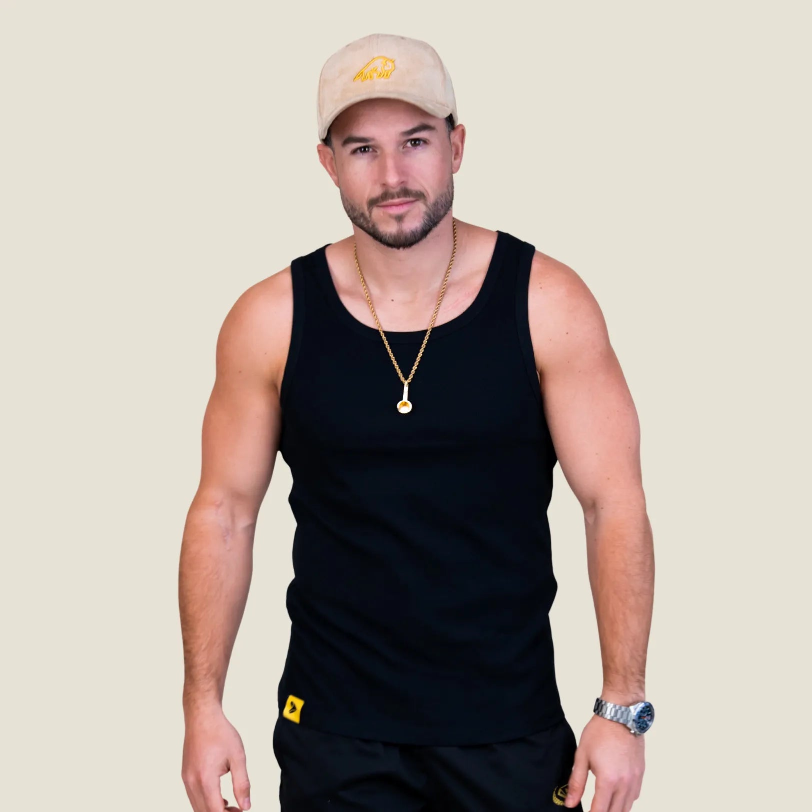 Ribbed Tanktop - Zwart