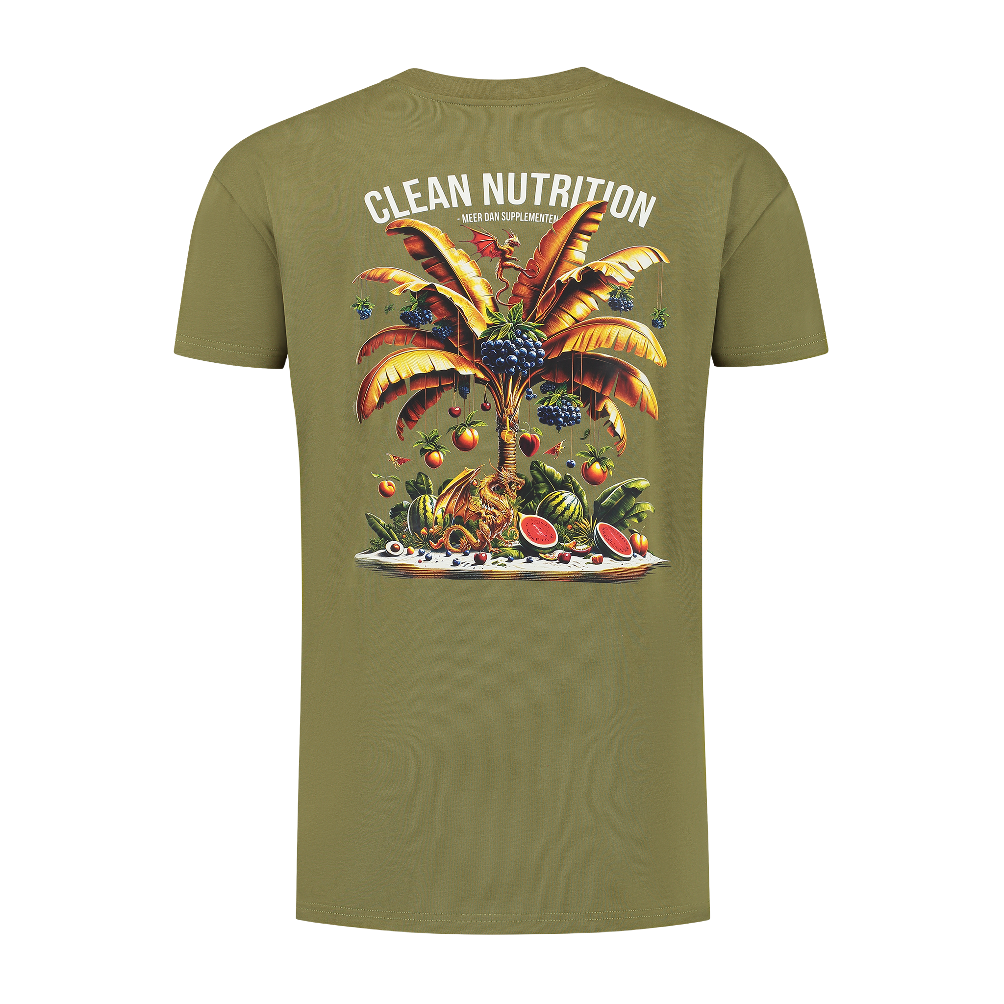 Tropical T-shirt - Khaki Groen