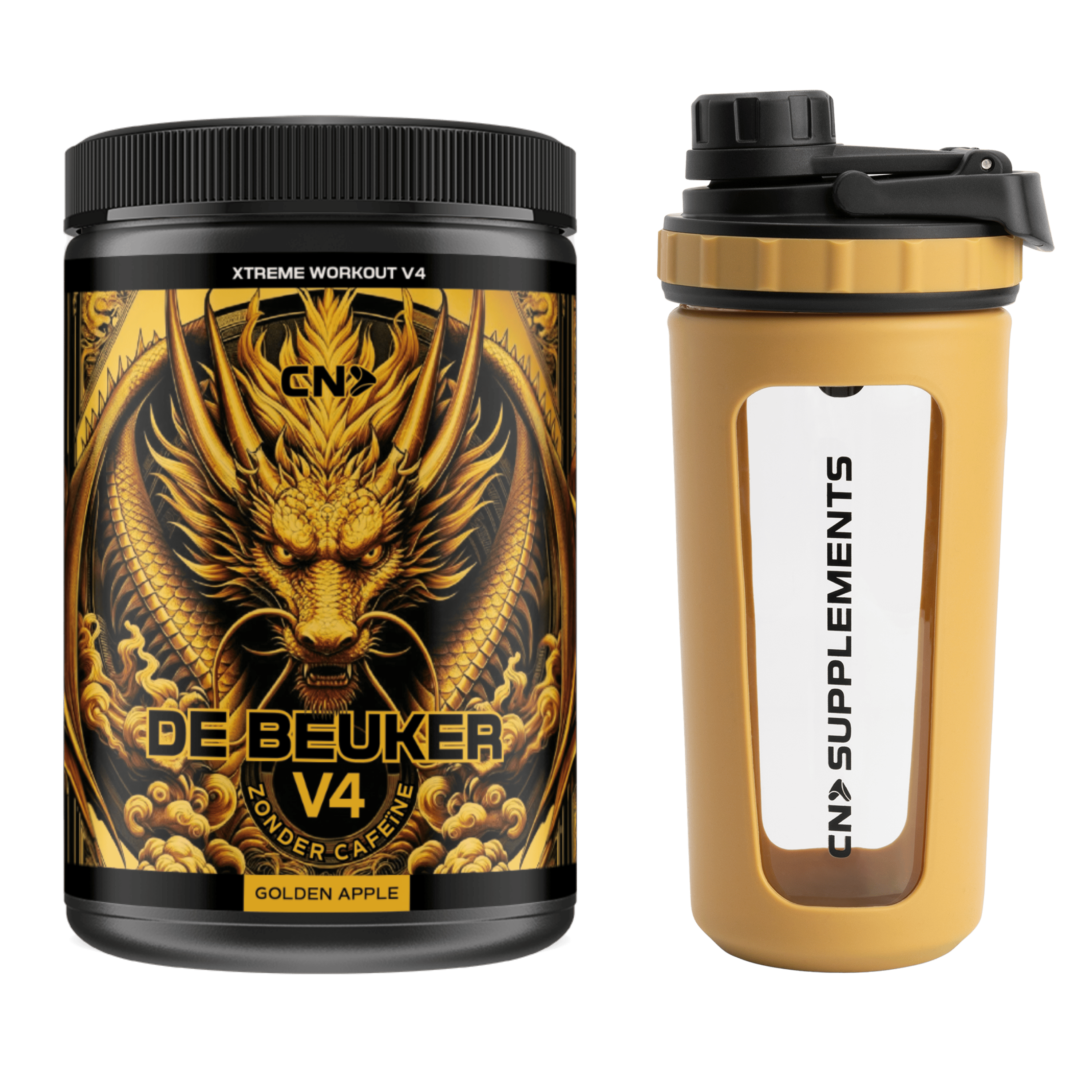 Xtreme Workout V4 (ZONDER CAFEINE) + Glazen Shaker