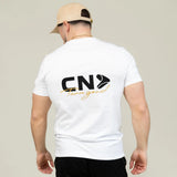 T-shirt fitted Team Goud - Wit/Zwart
