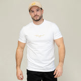 T-shirt fitted Team Goud - Wit/Zwart