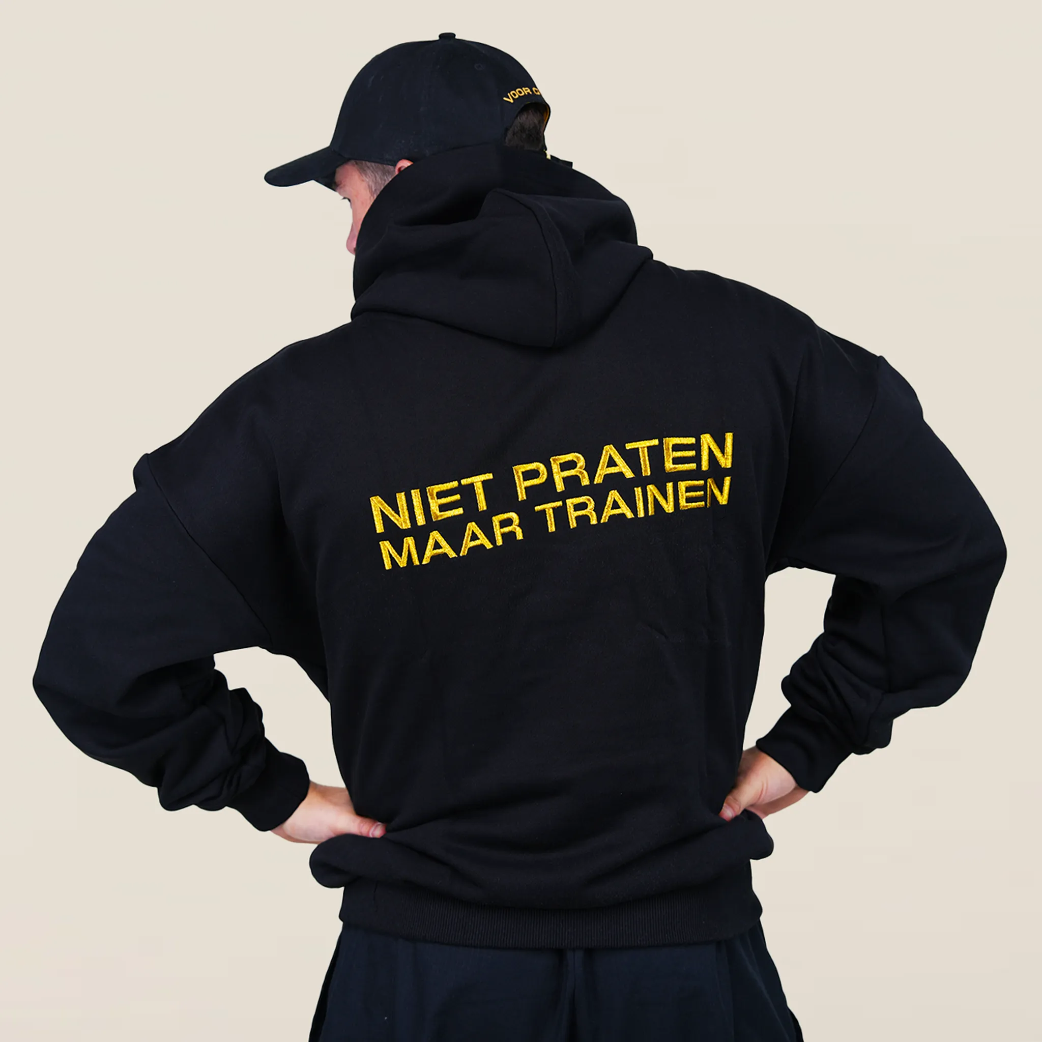 Niet Praten Hoodie - Zwart